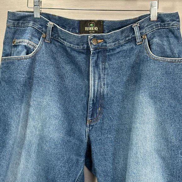 RedHead Jeans Mens 38 Flannel Lined Medium Wash Cotton Pockets - Picture 2 of 8